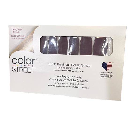 Color Street 100% Real Nail Polish Strips Deep Purple NWT - Picture 1 of 5